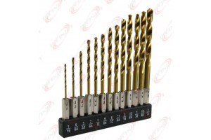  Pro 13pc Hex Shank Titanium Quick Change Drill Bit Set